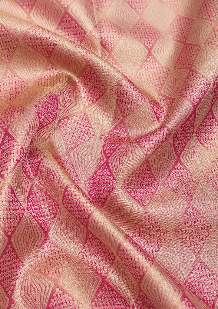 Pink Zariwork Pure Silk Saree