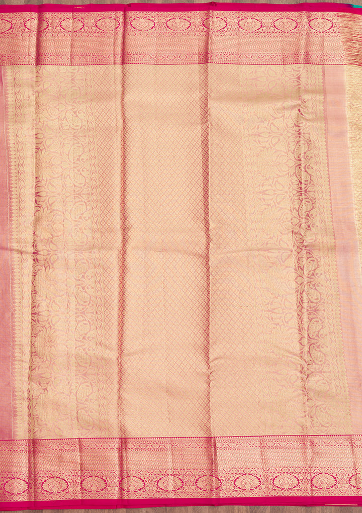 Pink Zariwork Pure Silk Saree