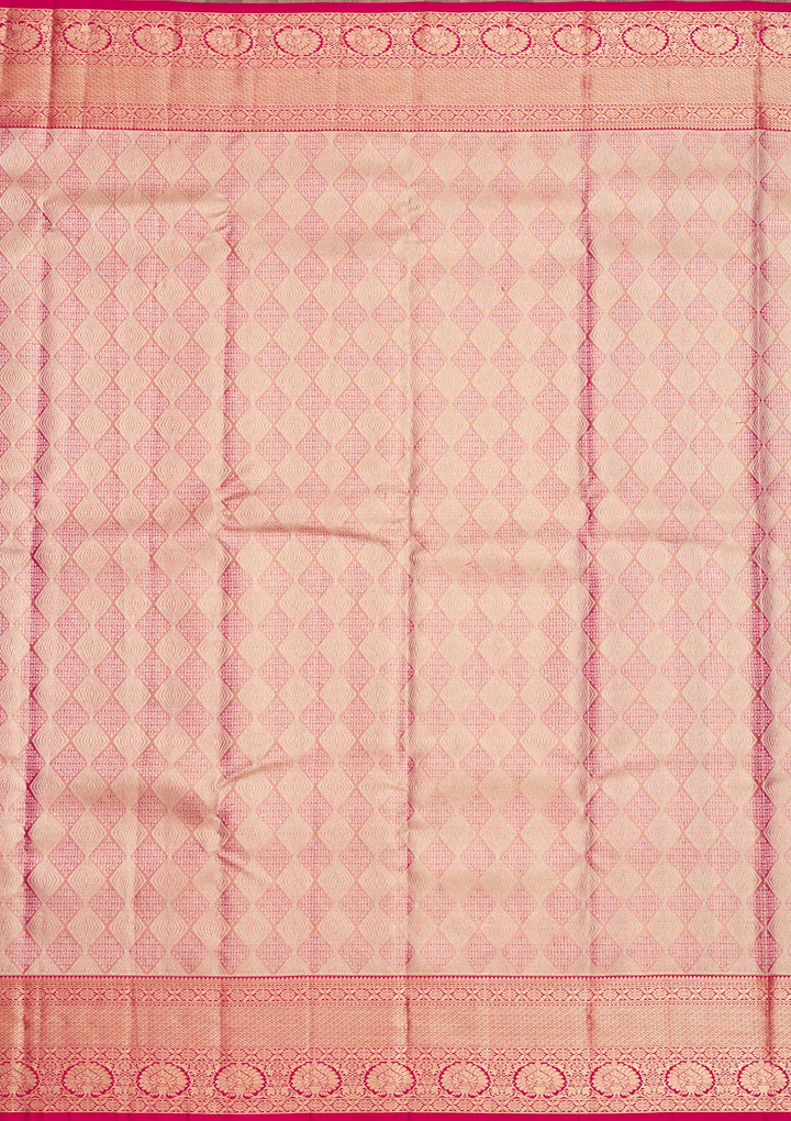 Pink Zariwork Pure Silk Saree