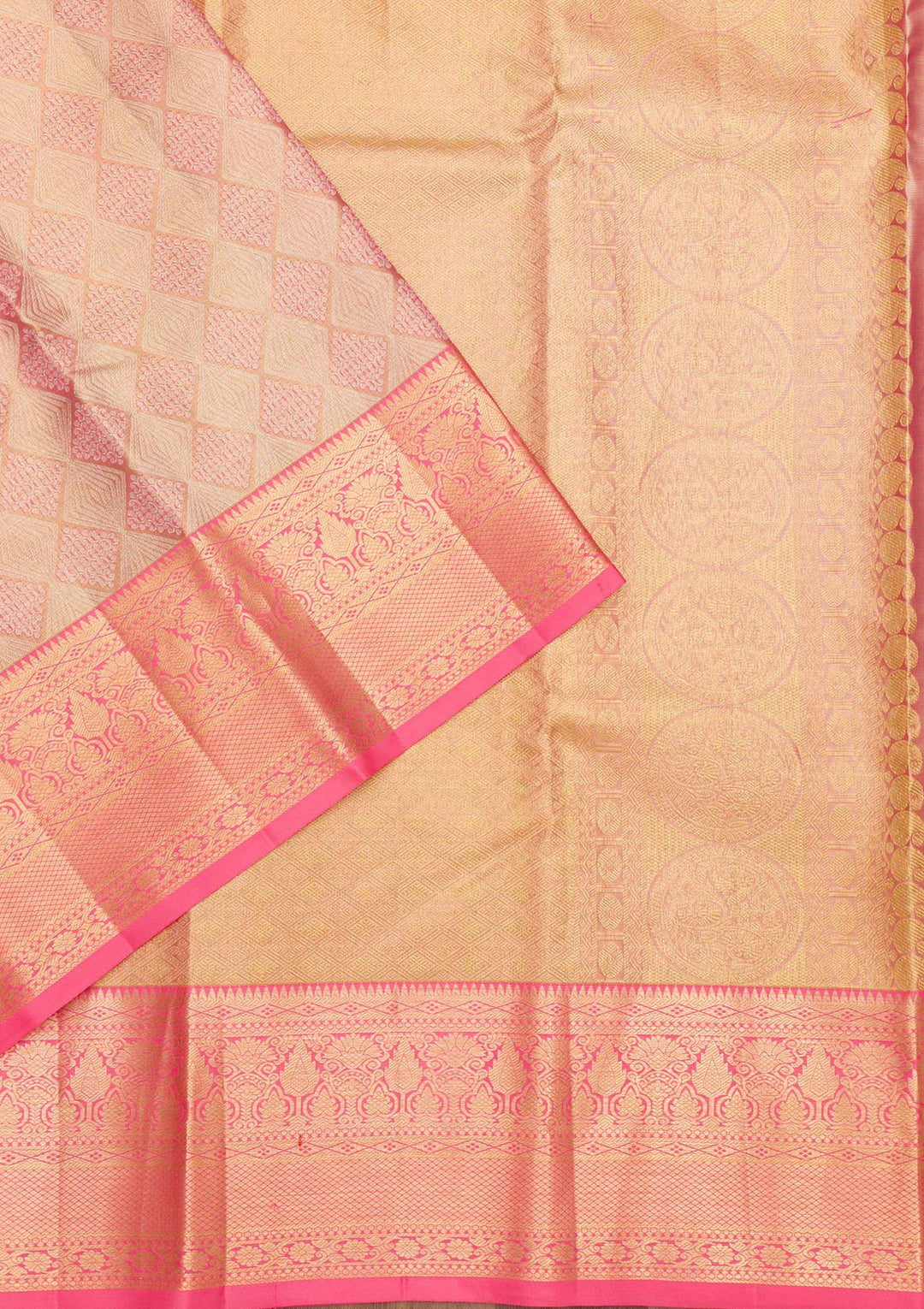 Pink Zariwork Pure Silk Saree