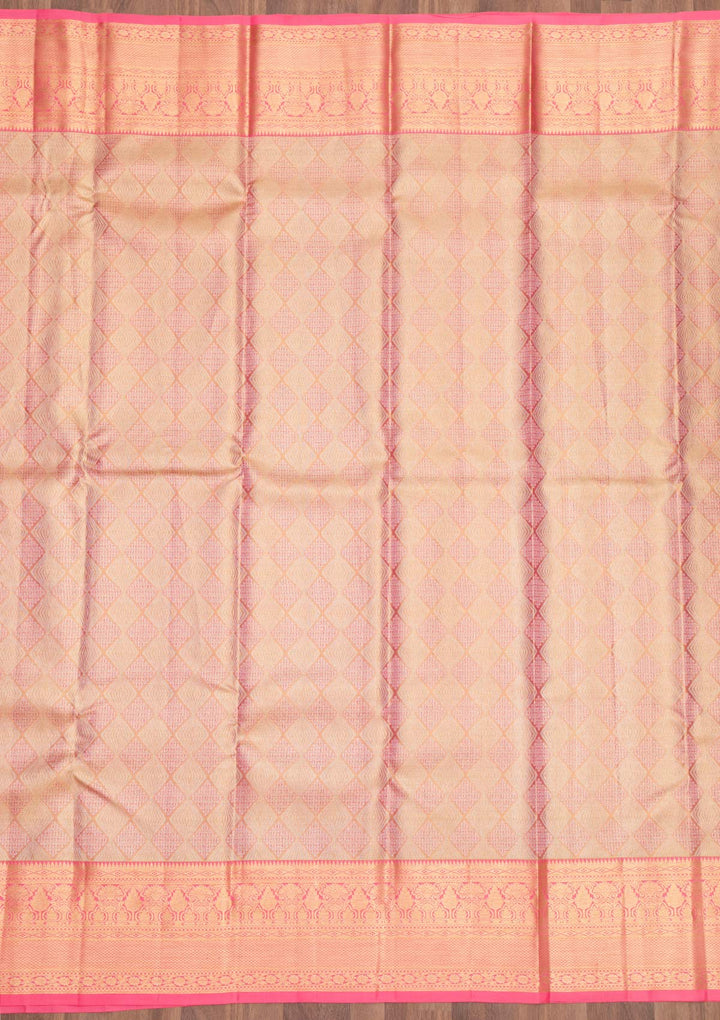 Pink Zariwork Pure Silk Saree