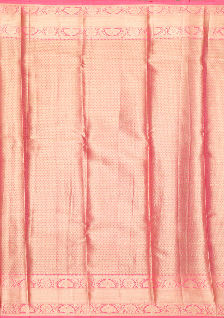 Pink Zariwork Kanjivaram Pure Silk Saree