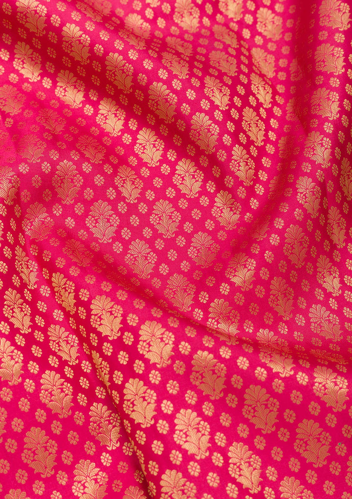 Pink Zariwork Kanjivaram Pure Silk Saree