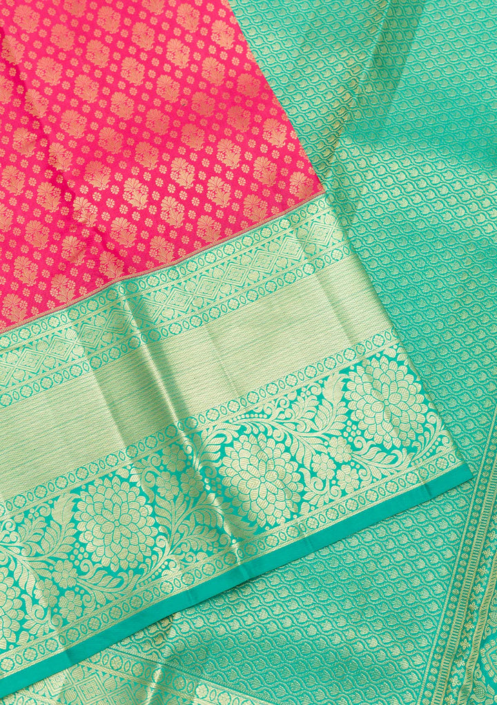 Pink Zariwork Kanjivaram Pure Silk Saree