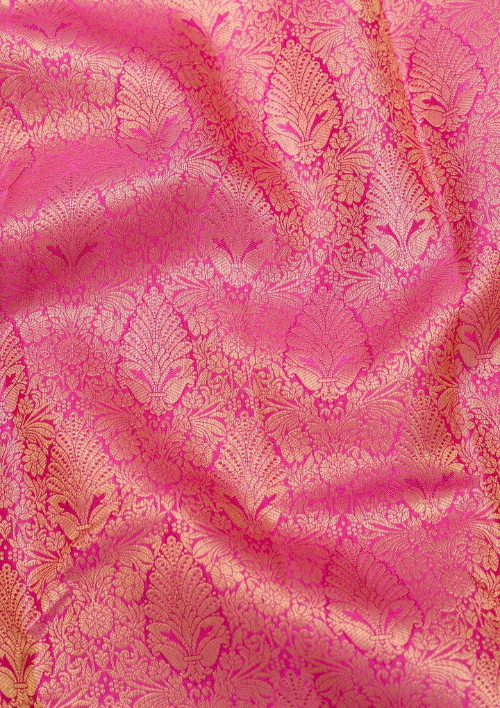 Pink Zariwork Pure Silk Saree