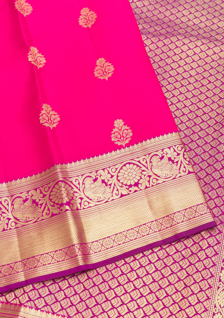 Pink Zariwork Pure Silk Saree