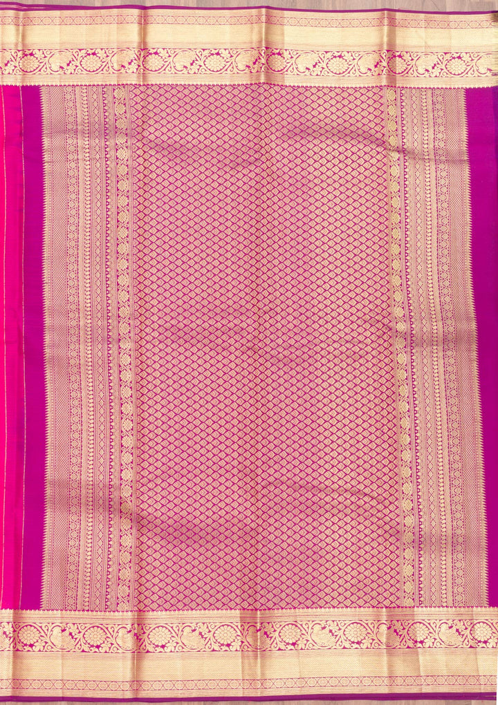 Pink Zariwork Pure Silk Saree