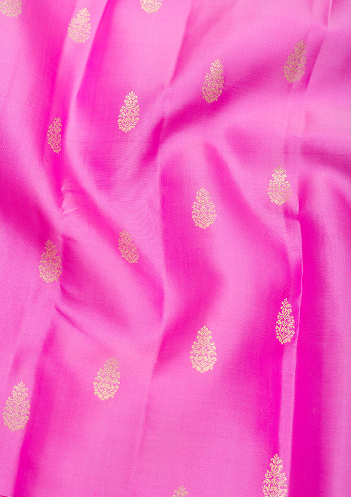 Pink Zariwork Kanjivaram Pure Silk Saree