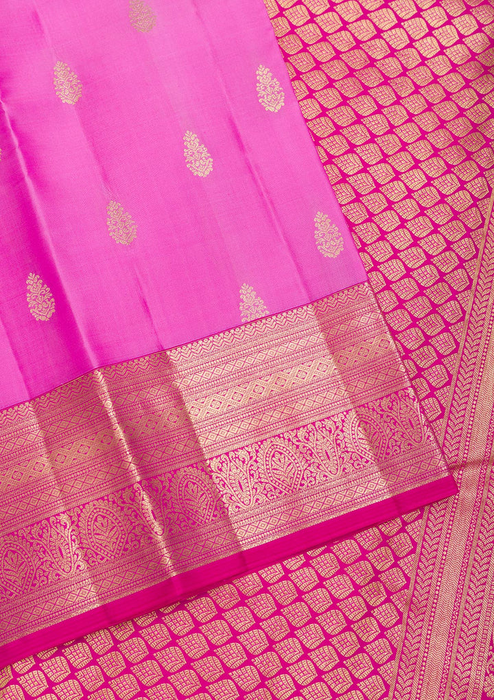 Pink Zariwork Kanjivaram Pure Silk Saree