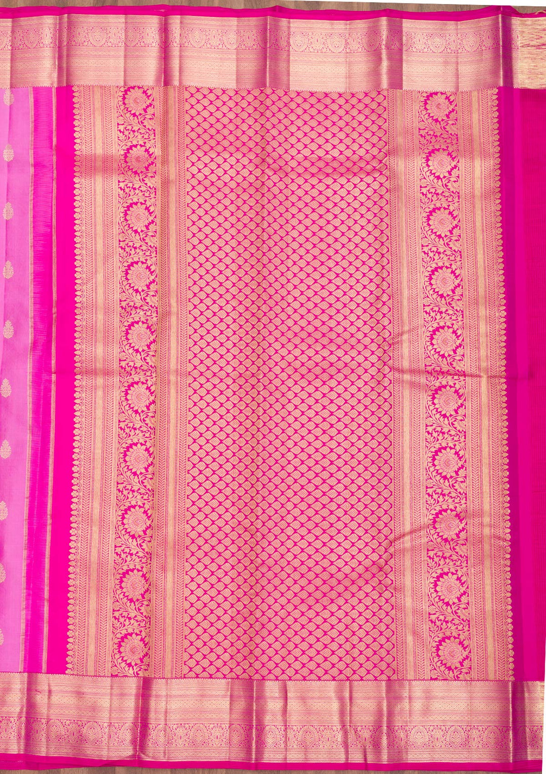 Pink Zariwork Kanjivaram Pure Silk Saree