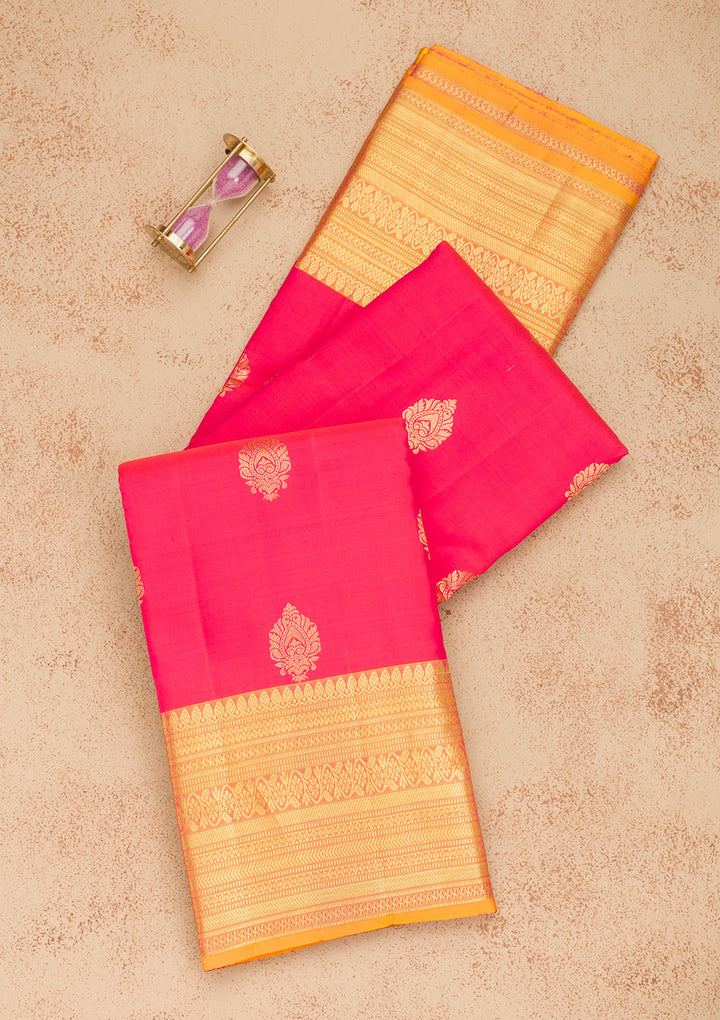 Pink Zariwork Banarasi Pure Silk Saree