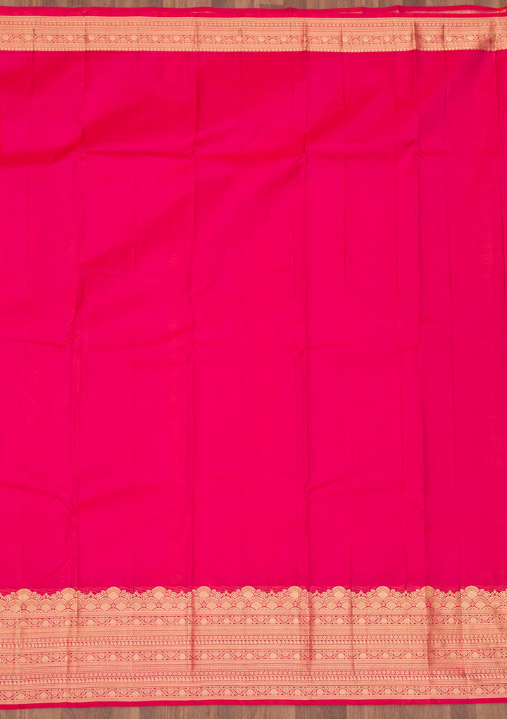 Pink Zariwork Pure Silk Saree
