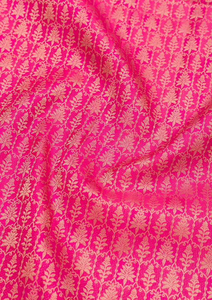 Pink Zariwork Pure Silk Saree