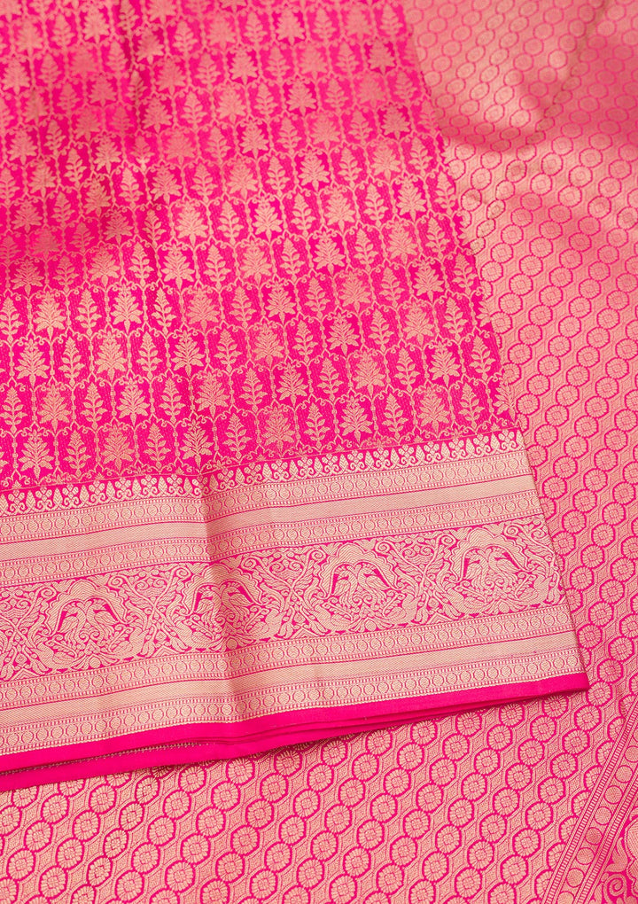Pink Zariwork Pure Silk Saree