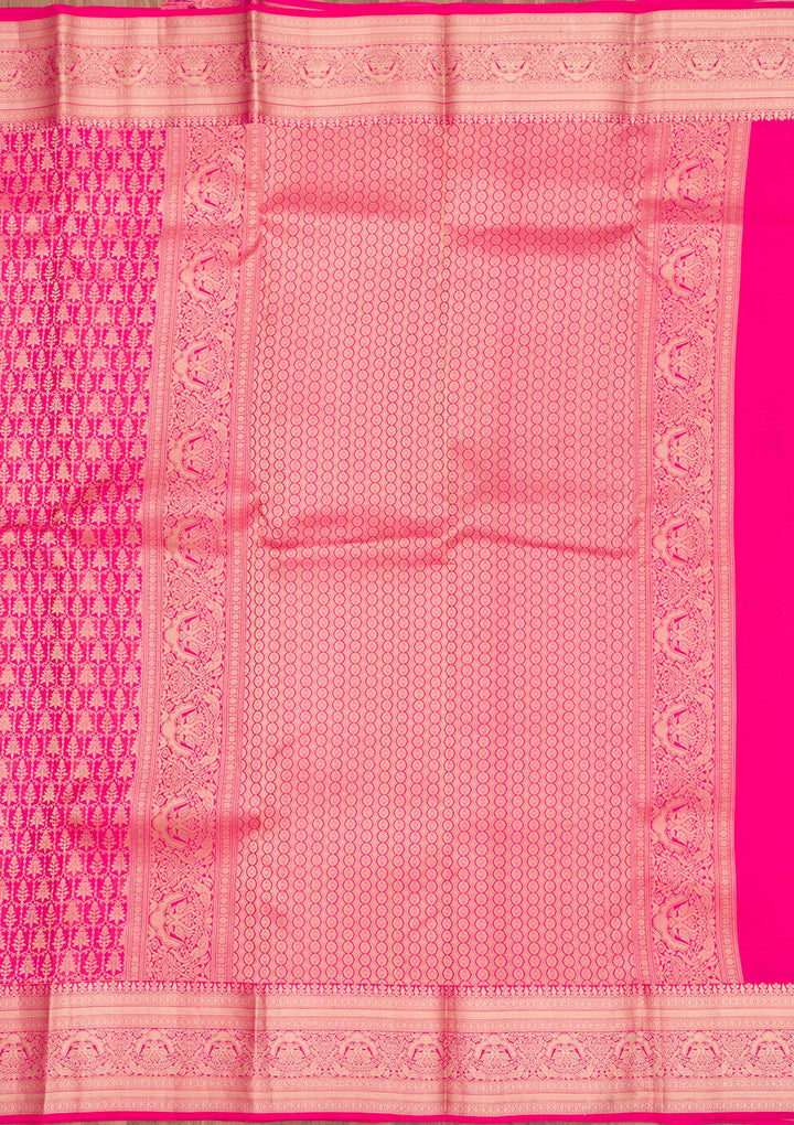 Pink Zariwork Pure Silk Saree