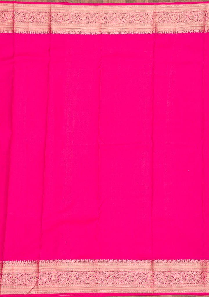 Pink Zariwork Pure Silk Saree