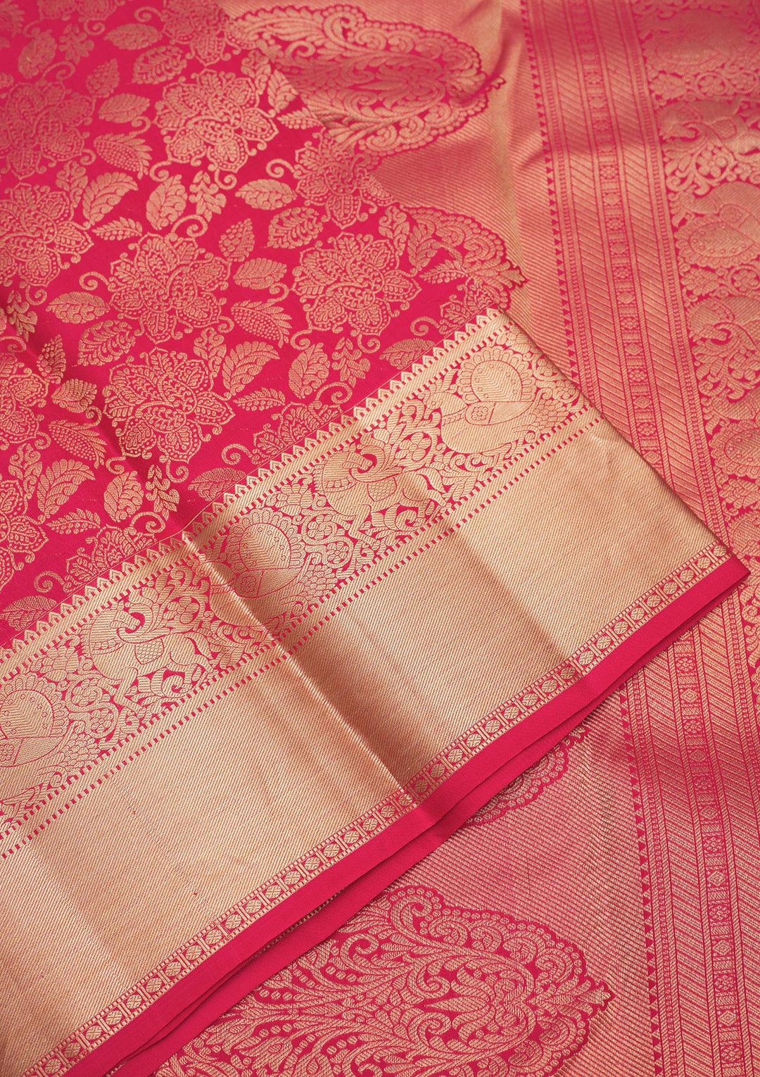 Pink Zariwork Pure Silk Saree