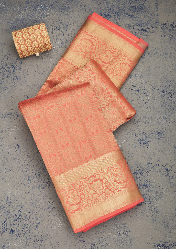 Pink Zariwork Pure Silk Saree