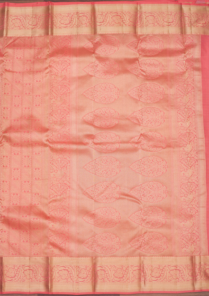 Pink Zariwork Pure Silk Saree