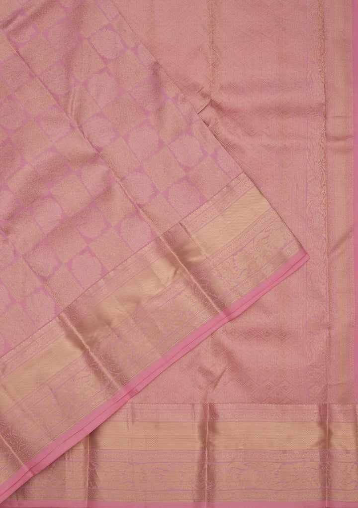 Pink Zariwork Pure Silk Saree