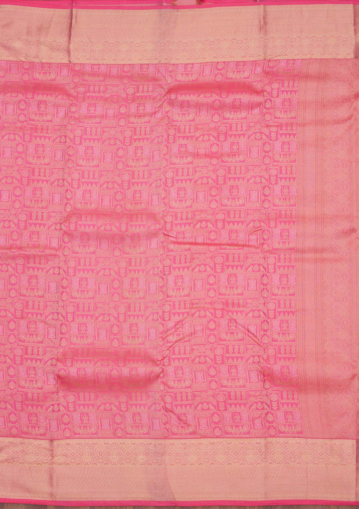 Pink Zariwork Pure Silk Saree