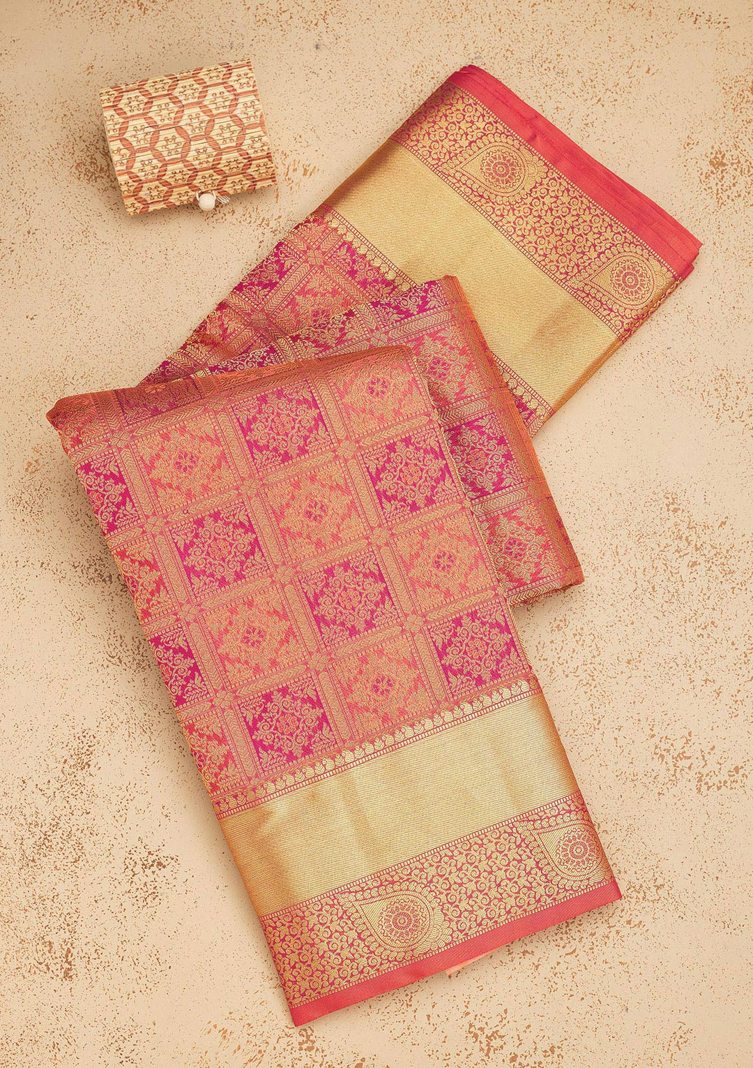Pink Zariwork Pure Silk Saree