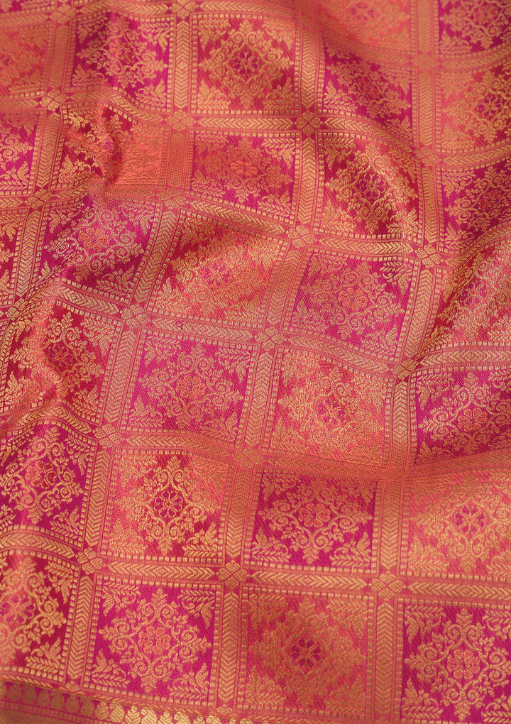 Pink Zariwork Pure Silk Saree
