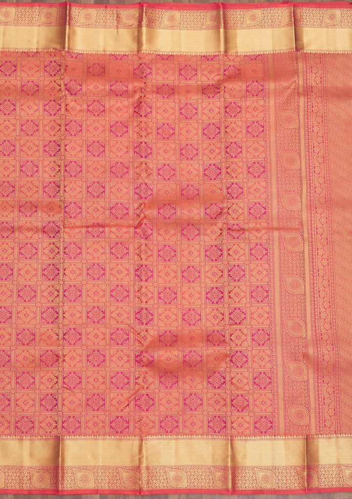 Pink Zariwork Pure Silk Saree
