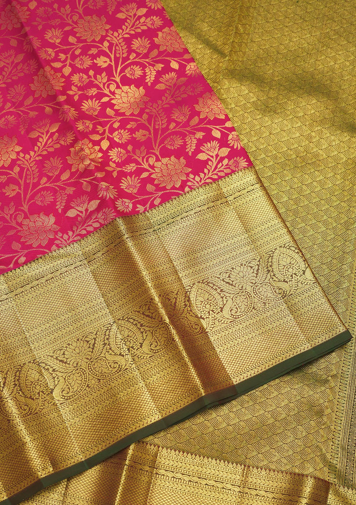 Pink Zariwork Pure Silk Saree