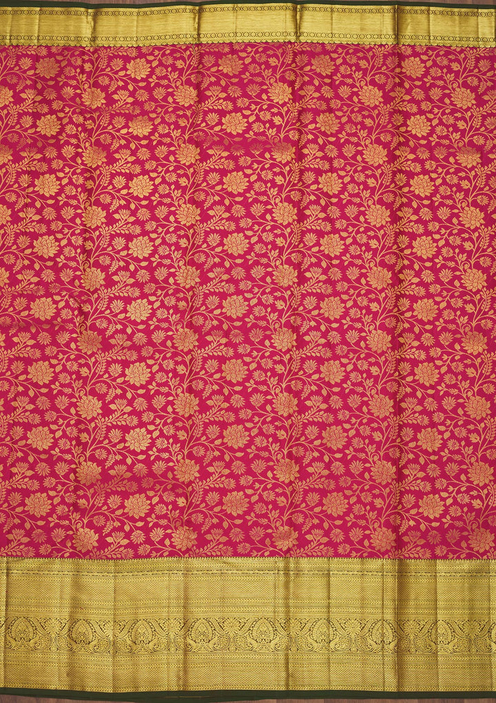 Pink Zariwork Pure Silk Saree
