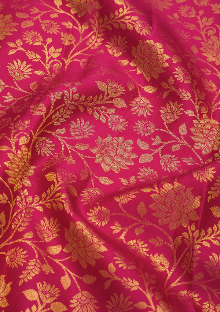 Pink Zariwork Pure Silk Saree