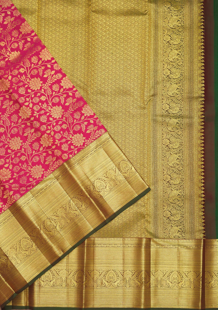 Pink Zariwork Pure Silk Saree