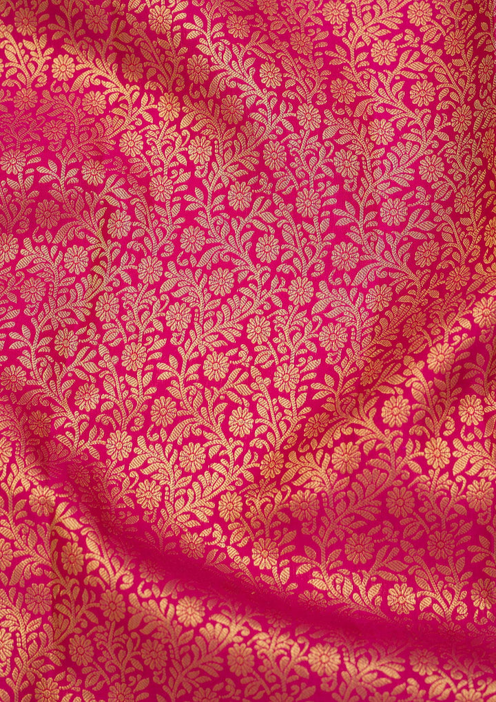 Pink Zariwork Pure Silk Saree