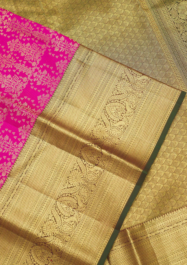Pink Zariwork Pure Silk Saree