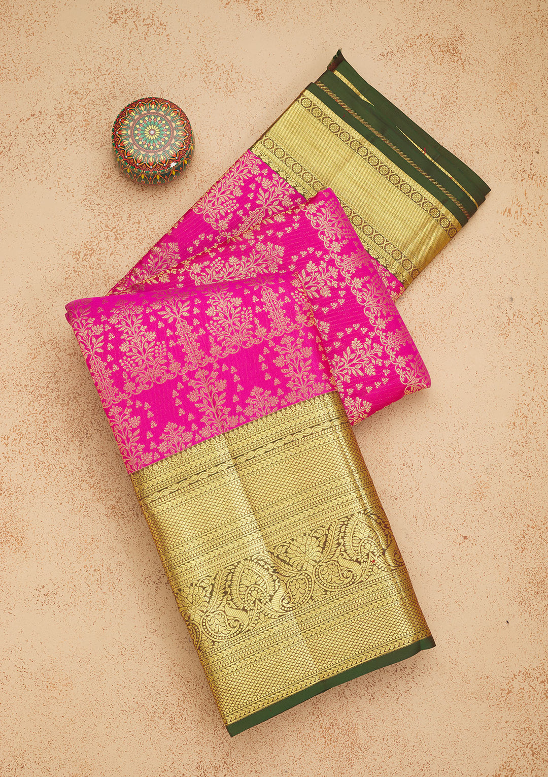 Pink Zariwork Pure Silk Saree