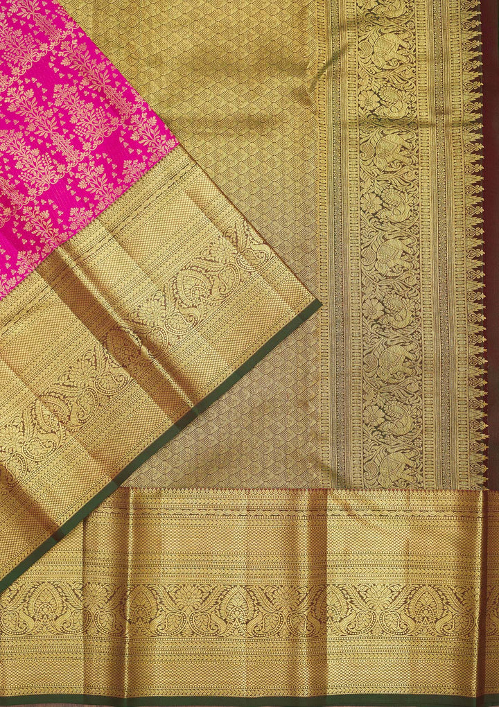 Pink Zariwork Pure Silk Saree