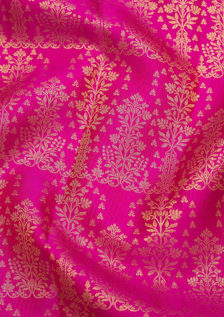 Pink Zariwork Pure Silk Saree
