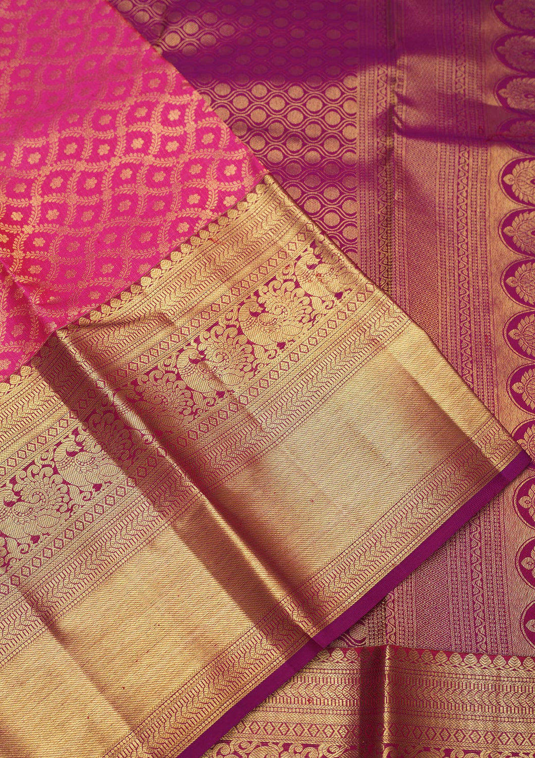 Pink Zariwork Pure Silk Saree