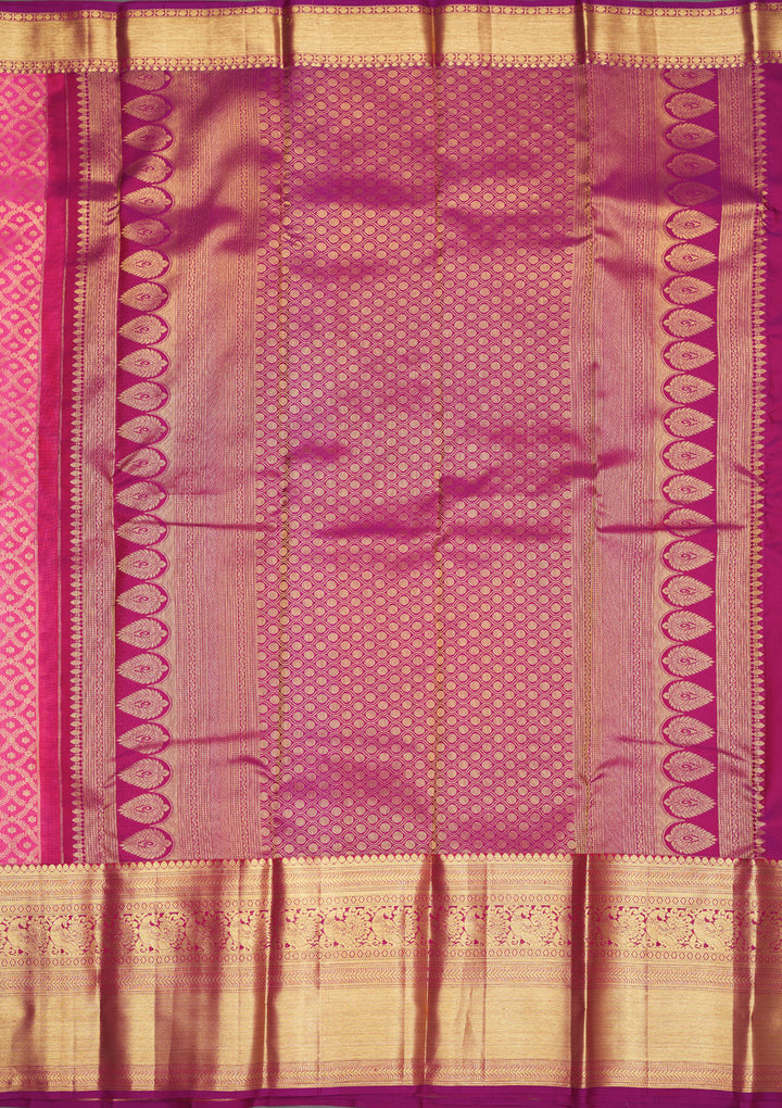 Pink Zariwork Pure Silk Saree