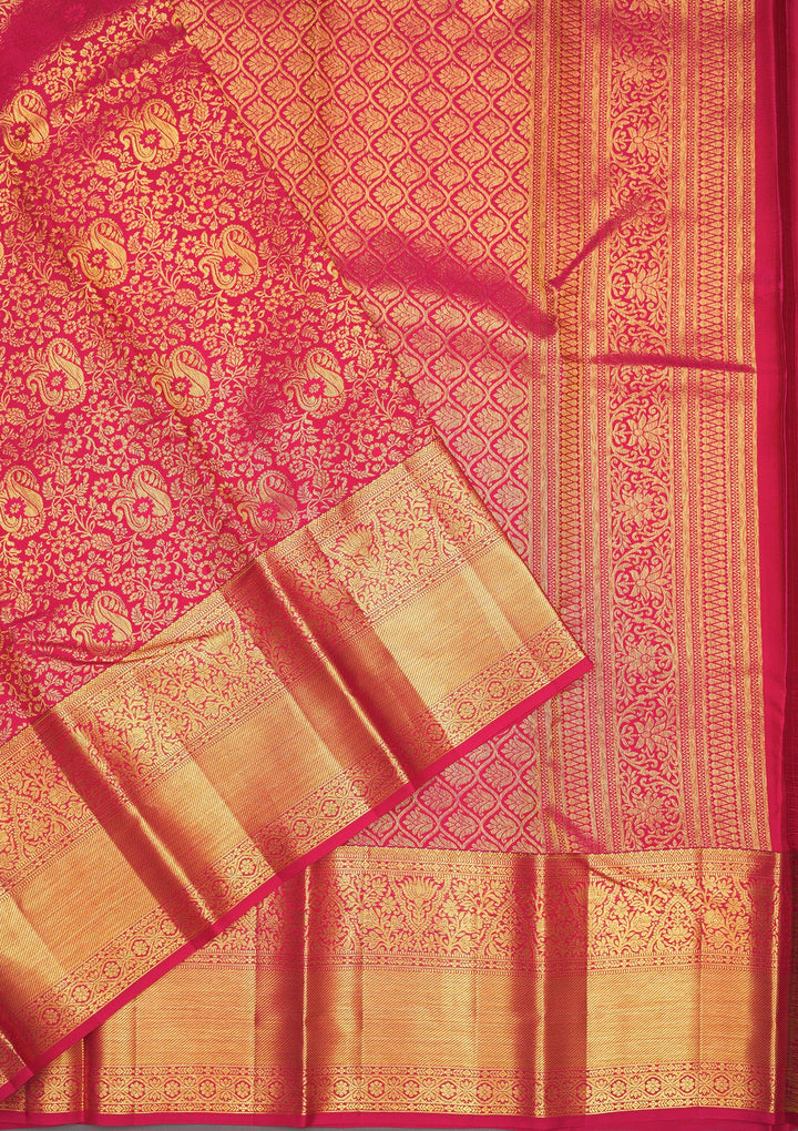 Pink Zariwork Pure Silk Saree