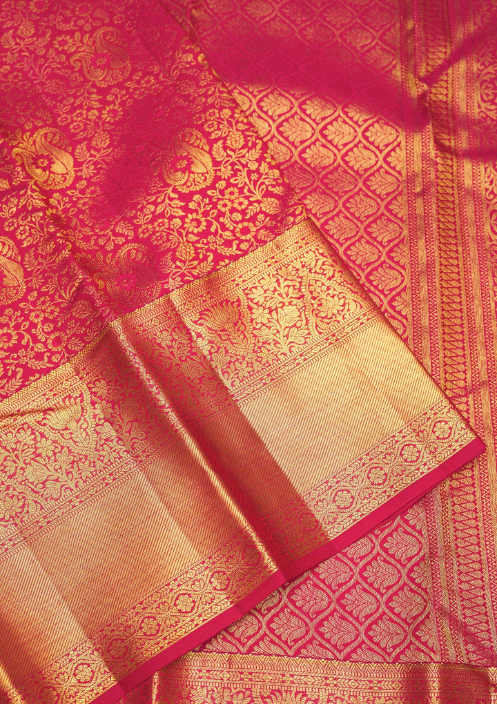 Pink Zariwork Pure Silk Saree