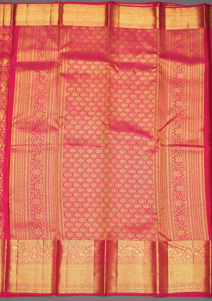 Pink Zariwork Pure Silk Saree