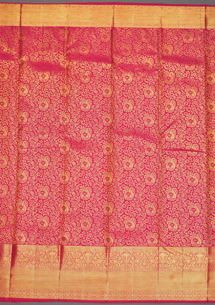 Pink Zariwork Pure Silk Saree