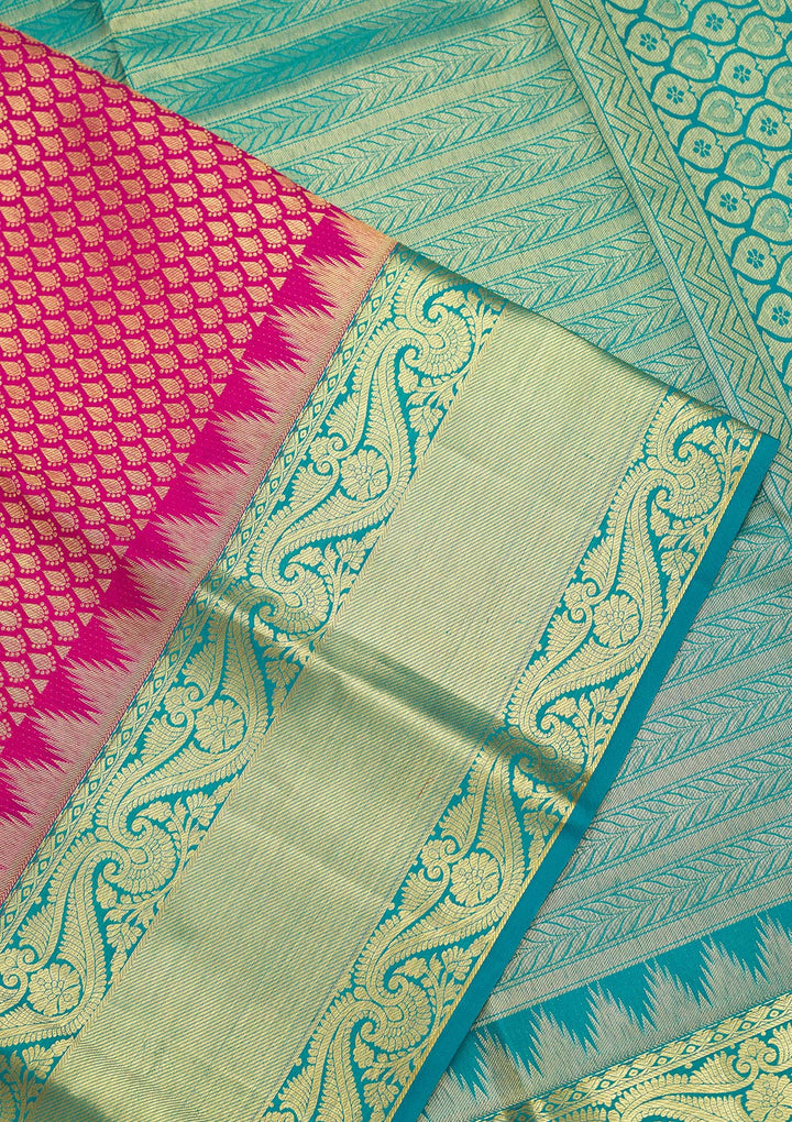 Pink Zariwork Pure Silk Saree