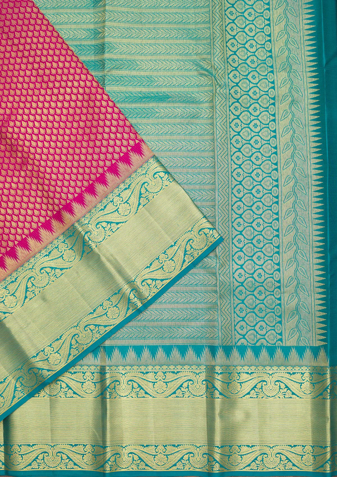 Pink Zariwork Pure Silk Saree