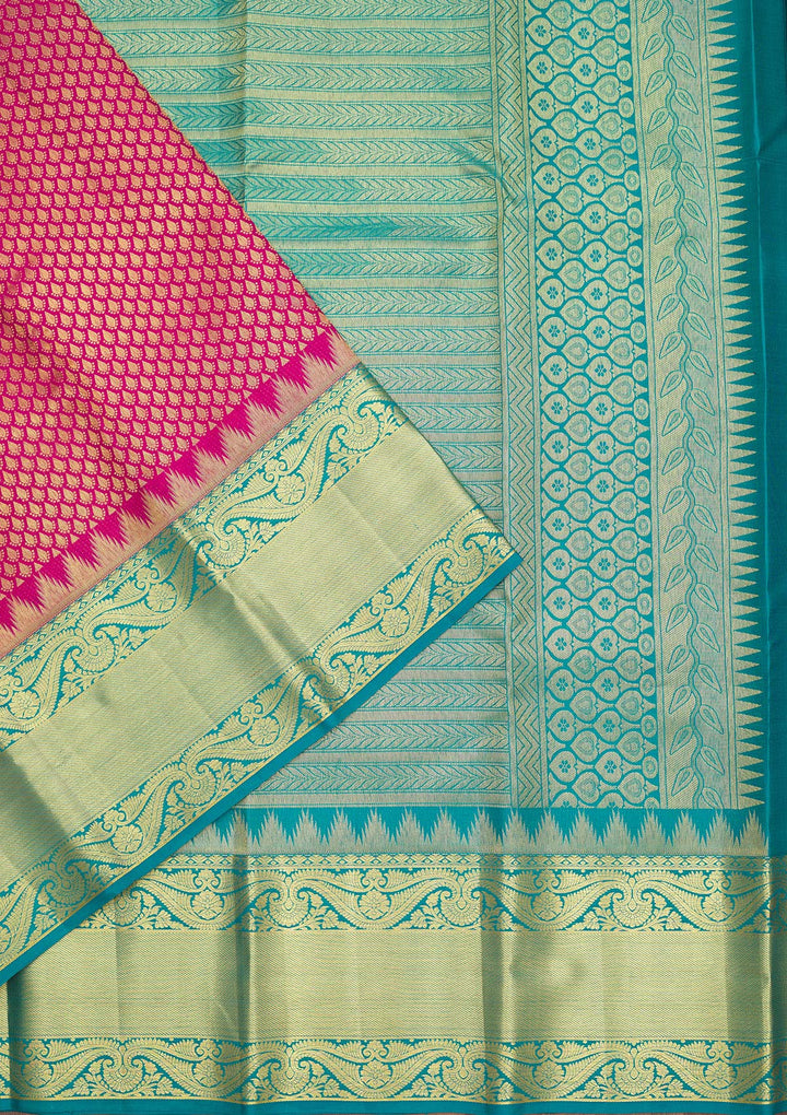 Pink Zariwork Pure Silk Saree