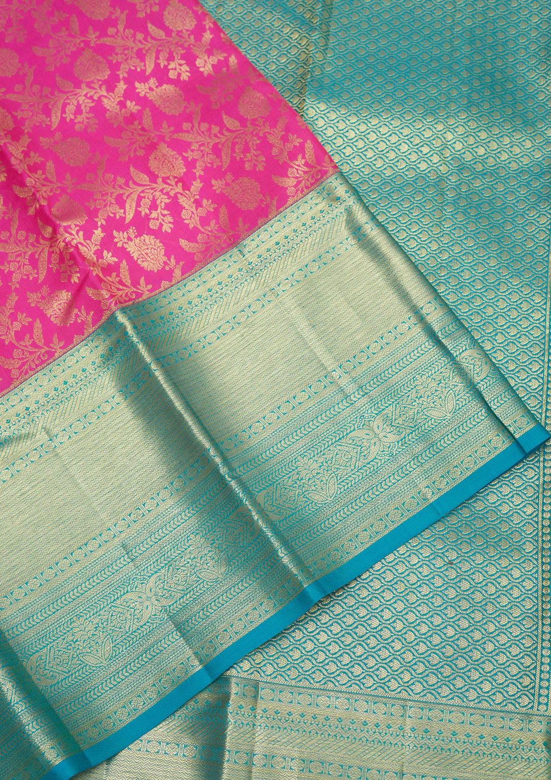 Pink Zariwork Pure Silk Saree