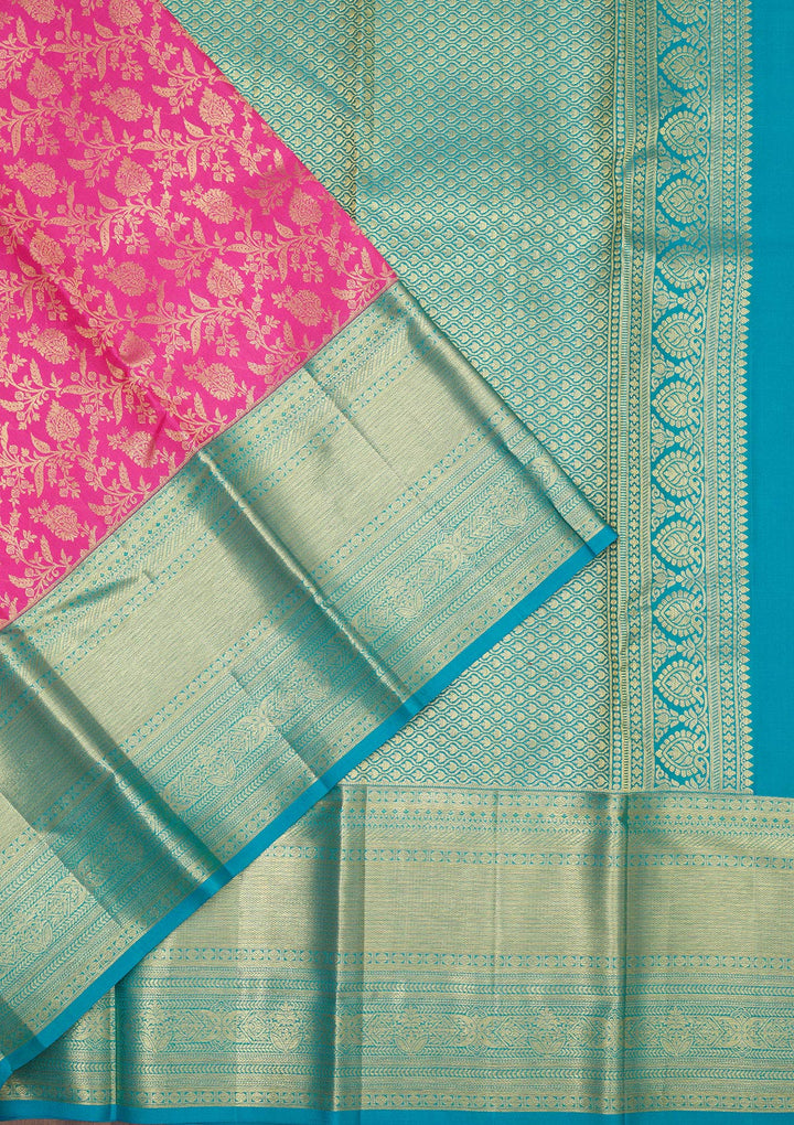 Pink Zariwork Pure Silk Saree