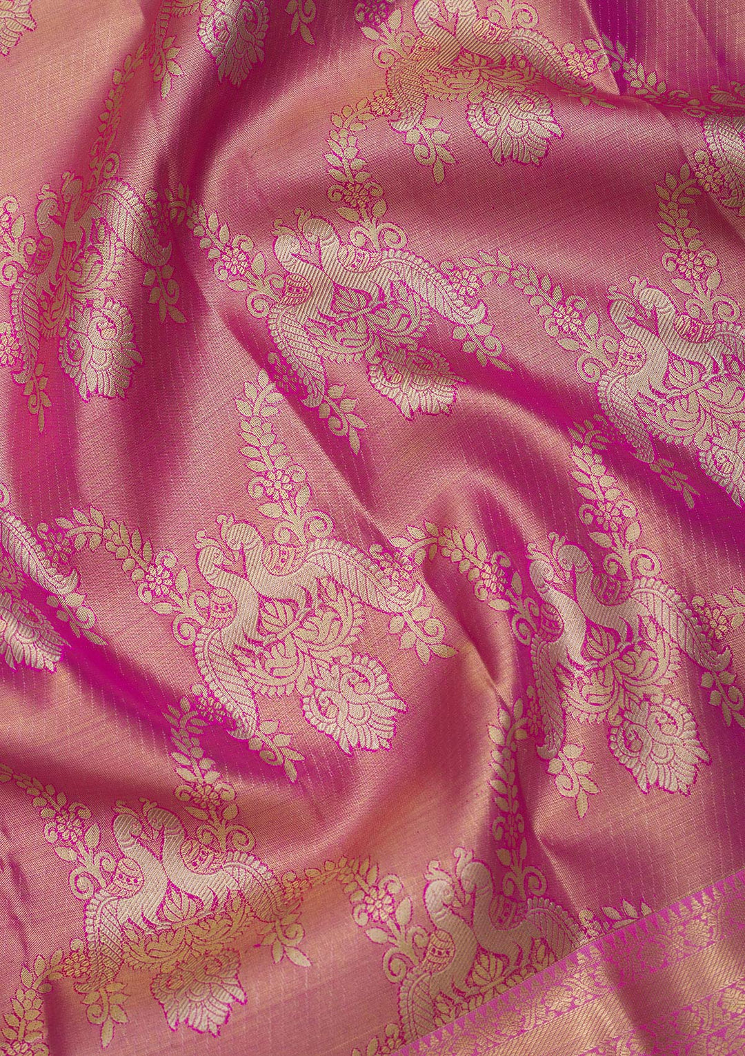 Pink Zariwork Pure Silk Saree
