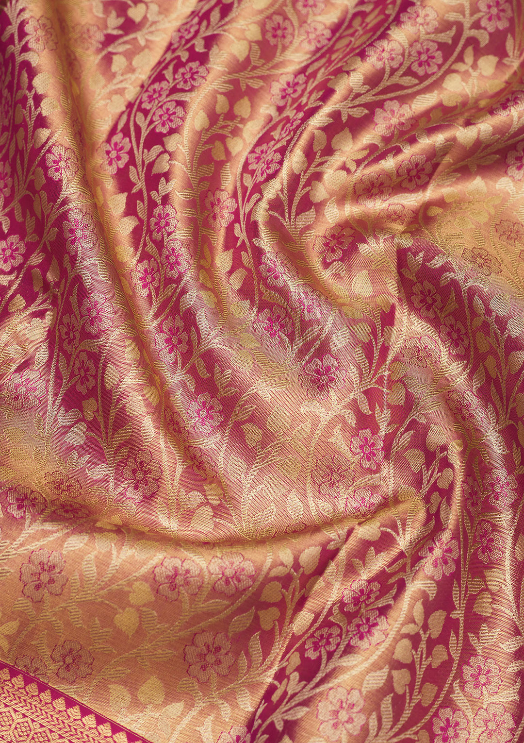 Pink Zariwork Pure Silk Saree